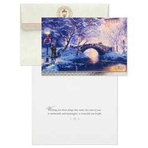 NIB,THOMAS KINCAID BOXED CHRISTMAS/HOLIDAY CARDS, 16, WITH ENVELOPES;HALLMARK~